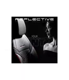 Καλύμματα Αυτοκινήτου Otom Reflective Design Universal Jacquard / Rachel / Δερματίνη Σετ Εμπρός / Πίσω 11 Τεμαχίων Μαύρο Με Κόκκ 