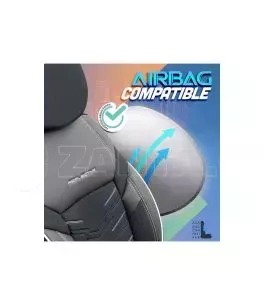 Καλύμματα Αυτοκινήτου Otom Reflective Design Universal Jacquard / Rachel / Δερματίνη Σετ Εμπρός / Πίσω 11 Τεμαχίων Μαύρο Με Μπλε 