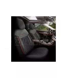 Καλύμματα Αυτοκινήτου Otom Comfortline VIP Design Universal Sued / Rachel / Δερματίνη Καπιτονέ Σετ Εμπρός / Πίσω 11 Τεμαχίων Μαύ 