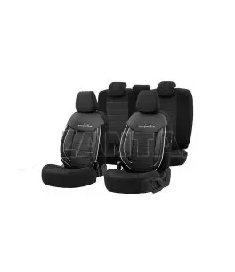 Καλύμματα Αυτοκινήτου Otom Comfortline Design Universal Sued / Rachel / Δερματίνη Σετ Εμπρός / Πίσω 11 Τεμαχίων Μαύρο Με Άσπρο Ρ 
