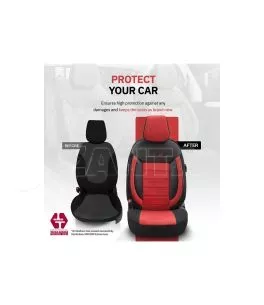 Καλύμματα Αυτοκινήτου Otom Comfortline Design Universal Sued / Rachel / Δερματίνη Σετ Εμπρός / Πίσω 11 Τεμαχίων Μαύρο - Κόκκινο 