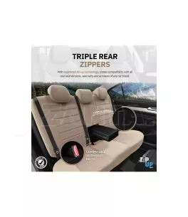 Καλύμματα Αυτοκινήτου Otom Comfortline Design Universal Sued / Rachel / Δερματίνη Σετ Εμπρός / Πίσω 11 Τεμαχίων Μπεζ CMF-210 