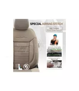 Καλύμματα Αυτοκινήτου Otom Comfortline Design Universal Sued / Rachel / Δερματίνη Σετ Εμπρός / Πίσω 11 Τεμαχίων Μπεζ CMF-210 