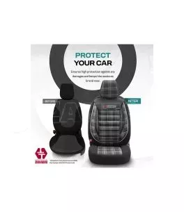 Καλύμματα Αυτοκινήτου Otom GTI Sports Design Universal Jacquard / Lacost / Δερματίνη Σετ Εμπρός / Πίσω 11 Τεμαχίων Μαύρο - Γκρι 