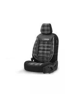 Καλύμματα Αυτοκινήτου Otom GTI Sports Design Universal Jacquard / Lacost / Δερματίνη Σετ Εμπρός / Πίσω 11 Τεμαχίων Μαύρο - Γκρι 