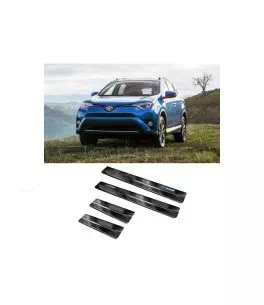 Διακοσμητικά Εσωτερικά Μασπιέ Πόρτας Για Toyota Rav4 16-18 / Toyota C-ΗR 2016+ Ηybrid Μαύρα Αυτοκόλλητα 4 Τεμάχια 2/23008 