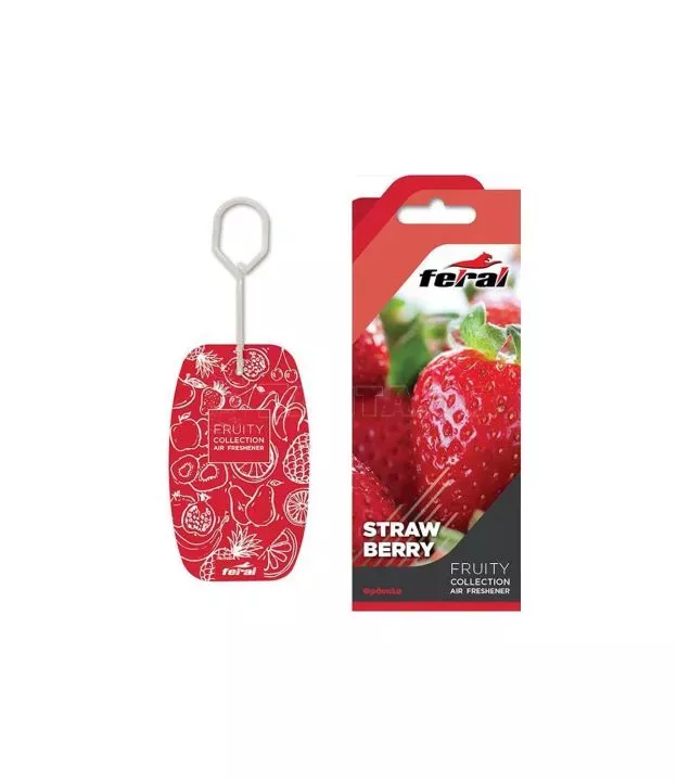 Σετ Αρωματικών Αυτοκινήτου Feral Fruity Collection Strawberry 3 Τεμάχια