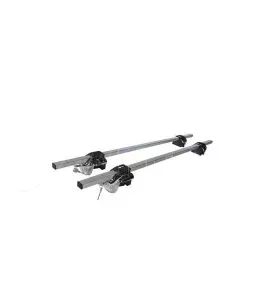 Μπάρες Οροφής Αλουμινίου Railing System 123cm Ασημί Με Ασημί Καπάκια (Hj-Rb013) 2 Τεμάχια 