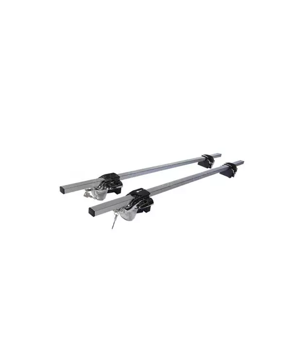 Μπάρες Οροφής Αλουμινίου Railing System 123cm Ασημί Με Ασημί Καπάκια (Hj-Rb013) 2 Τεμάχια