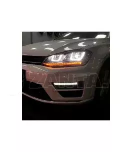 Body Kit Για VW Golf VII (7) 13-17 R-Line Look Σετ Με Μάσκα & Led Daylights 