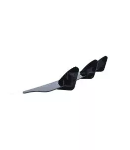 Diffuser Πίσω Προφυλακτήρα Για VW Golf VI (6) 08-13 Για GTI Έκδοση Γυαλιστερό Μαύρο 3 Bars & 2 Side Splitters Από Πλαστικό 3 Τεμ 