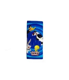 Μαξιλαράκι Ζώνης Ασφαλείας Looney Tunes ''Tweety-Bugs Bunny-Daffy Duck-Sylvester''  Βελούδινο Μπλε 1 Τεμάχιο 