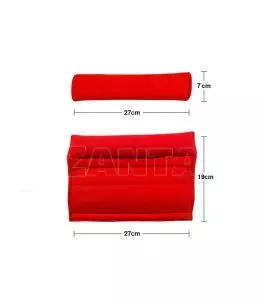 Μαξιλαράκια Ζώνης Ασφαλείας 27x7cm Κόκκινα Ζευγάρι 2 Τεμάχια 41295 
