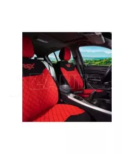 Ημικαλύμματα Μπροστινών Καθισμάτων Otom RSX Sport  Ύφασμα Κεντητό Καπιτονέ Κόκκινο / Μαύρο RSXL-104 2 Τεμάχια 