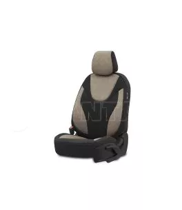 Καλύμματα Αυτοκινήτου Otom Ruby Design Universal Βαμβακερό Ύφασμα Rachel Σετ Εμπρός / Πίσω 11 Τεμαχίων Μαύρο / Μπεζ RBY-1203 