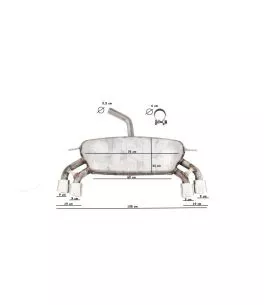 Εξάτμισης Τελικό Για VW Golf VII (7) R-Design (2013-2019) Catback Muffler R & R-Line 