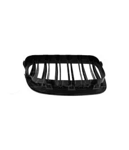 Καρδιές Μάσκας Για Bmw 5 F10 / F11 / F18 10-16 M4 Look Με Διπλή Γρίλια Μαύρο Γυαλιστερό V.2 2 Τεμάχια 