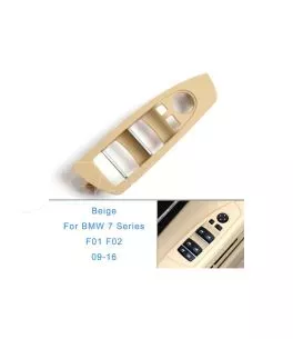 Πάνελ Διακοπτών Παραθύρων Για Bmw 7 F01 08-15 Εμπρός Αριστερά & Δεξιά Μπεζ 2 Τεμάχια 
