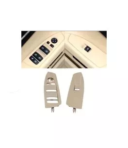 Πάνελ Διακοπτών Παραθύρων Για Bmw 7 F01 08-15 Εμπρός Αριστερά & Δεξιά Μπεζ 2 Τεμάχια 