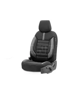 Καλύμματα Αυτοκινήτου Otom Limited Design Universal Jacquard / Lacost / Δερματίνη Σετ Εμπρός / Πίσω 11 Τεμαχίων Μαύρο Με Γκρι Ρα 