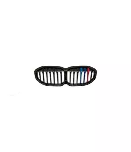 Καρδιές Μάσκας Για Bmw 1 F40 19+ M Look Tri-Color Μαύρο Γυαλιστερό 1 Τεμάχιο 