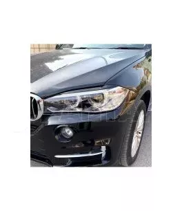 Φρυδάκια Μπροστινών Φαναριών Για Bmw  X5 F15 & X6 F16 2013-2018 Βαμμένα Μάυρο Γυαλιστερό Χρώμα 2 Τεμάχια 