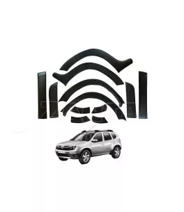 Πλαϊνά Φτερά Τροχών Για Dacia Duster 2010-2017 & Τριμ Πόρτας Σετ 12 Τεμαχίων 