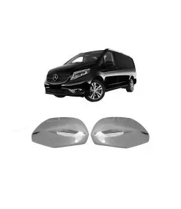 Καπάκια Καθρεφτών Για Mercedes-Benz Vito W447 14+ Από Ανοξείδωτο Ατσάλι (Steel) 2 Τεμάχια 