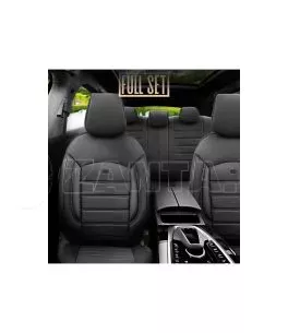 Καλύμματα Αυτοκινήτου Otom Inspire Design Universal Full Δερματίνη Σετ Εμπρός / Πίσω 11 Τεμαχίων Μαύρο INS-3501 