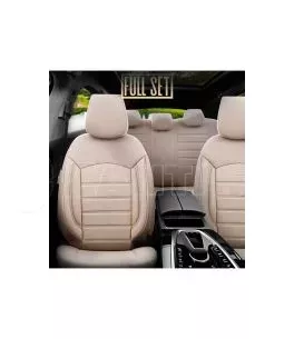 Καλύμματα Αυτοκινήτου Otom Inspire Design Universal Full Δερματίνη Σετ Εμπρός / Πίσω 11 Τεμαχίων Μπεζ INS-3509 