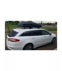 Μπαγκαζιέρα οροφής Junior Altro 200x90x41cm με διπλό άνοιγμα με κλειδί, 500 λίτρα - μαύρη 