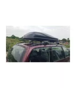Μπαγκαζιέρα οροφής Junior Altro 200x90x41cm με διπλό άνοιγμα με κλειδί, 500 λίτρα - μαύρη 