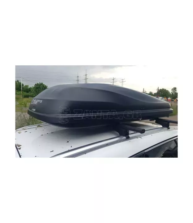 Μπαγκαζιέρα οροφής Junior Altro 200x90x41cm με διπλό άνοιγμα με κλειδί, 500 λίτρα - μαύρη