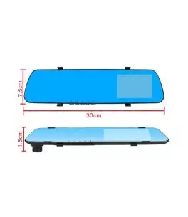 Βίντεο καταγραφέας DVR 1080 FULL HD με 4" LCD οθόνη στον καθρέφτη με κάμερα οπισθοπορείας και καταγραφή 