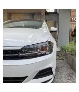 Φρυδάκια φαναριών για Volkswagen Polo (2019+) - μαύρα γυαλιστερά 