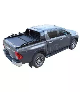 Πολυεστερικό roll bar με κουπαστές σε Μαύρο Ματ Toyota Hilux (Revo) '07-2016- 