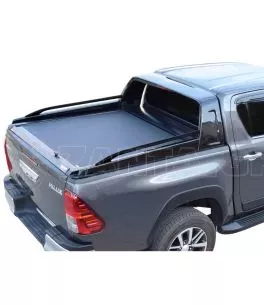 Πολυεστερικό roll bar με κουπαστές σε Μαύρο Ματ Toyota Hilux (Revo) '07-2016- 