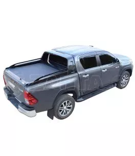 Πολυεστερικό roll bar με κουπαστές σε Μαύρο Ματ Toyota Hilux (Revo) '07-2016- 