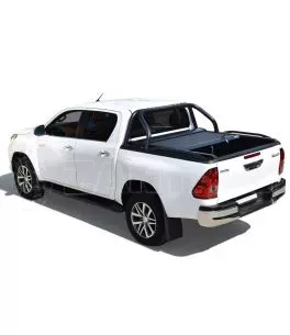 Μαύρο ματ ανοξείδωτο Roll bar δύο σκελών Toyota Hilux (Revo) '07-2016- 