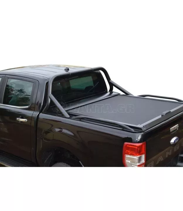 Μαύρο ματ ανοξείδωτο Roll bar Sport Design ενάμιση σκέλους SsangYong Actyon Sports 2007-2014