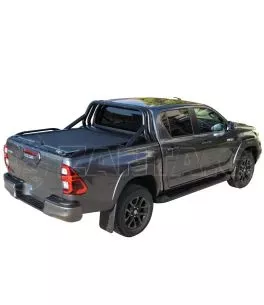 Μαύρο ματ Sport Design ανοξείδωτο Roll bar δύο σκελών Toyota Hilux (Revo) '07-2016- 
