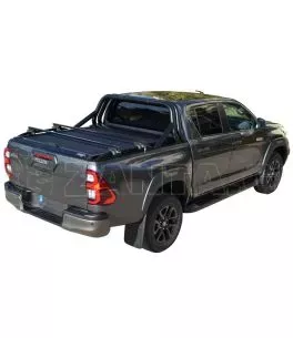 Μαύρο ματ Sport Design ανοξείδωτο Roll bar δύο σκελών Toyota Hilux (Revo) '07-2016- 