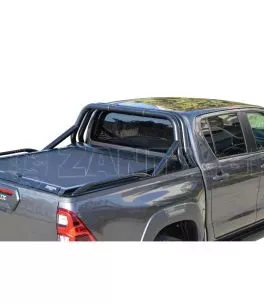 Μαύρο ματ Sport Design ανοξείδωτο Roll bar δύο σκελών Toyota Hilux (Revo) '07-2016- 