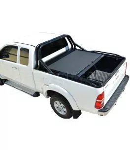 Μαύρο ματ Sport Design ανοξείδωτο Roll bar δύο σκελών Toyota Hilux (Vigo) '03-2005-'06-2016 