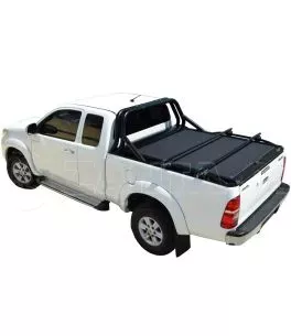 Μαύρο ματ Sport Design ανοξείδωτο Roll bar δύο σκελών Toyota Hilux (Vigo) '03-2005-'06-2016 