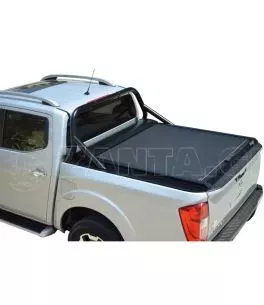 Μαύρο ματ ανοξείδωτο Roll bar Sport Design ενάμιση σκέλους  Nissan D23-NP300 2016+ 