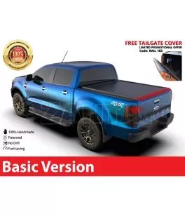 Tessera Roll+ ρολό καπάκι σε Μαύρο Ματ Ford Ranger 2012+ 2016+ 2020+ 