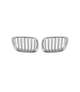 Μάσκα για BMW X5  E53 (2004-2007) - ασημένια - 2τμχ. 