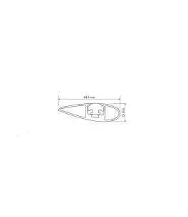 ΜΠΑΡΕΣ ΟΡΟΦΗΣ ΑΛΟΥΜΙΝΙΟΥ RAIL BAR STANDARD 85cm 2ΤΕΜ. ΜΕ ΚΛΕΙΔΙ 