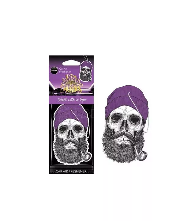 ΑΡΩΜΑΤΙΚΟ ΚΡΕΜΑΣΤΟ AROMA CAR MUERTOS SKULL WITH A PIPE CORAL STUFF ΑMiO - 1 TEM.